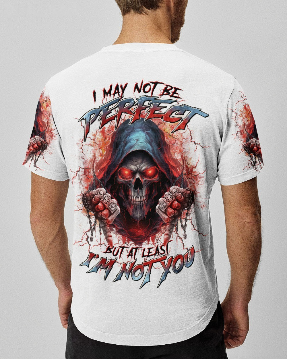 BLISSCORNERS I MAY NOT BE PERFECT SKULL REAPER ALL OVER PRINT