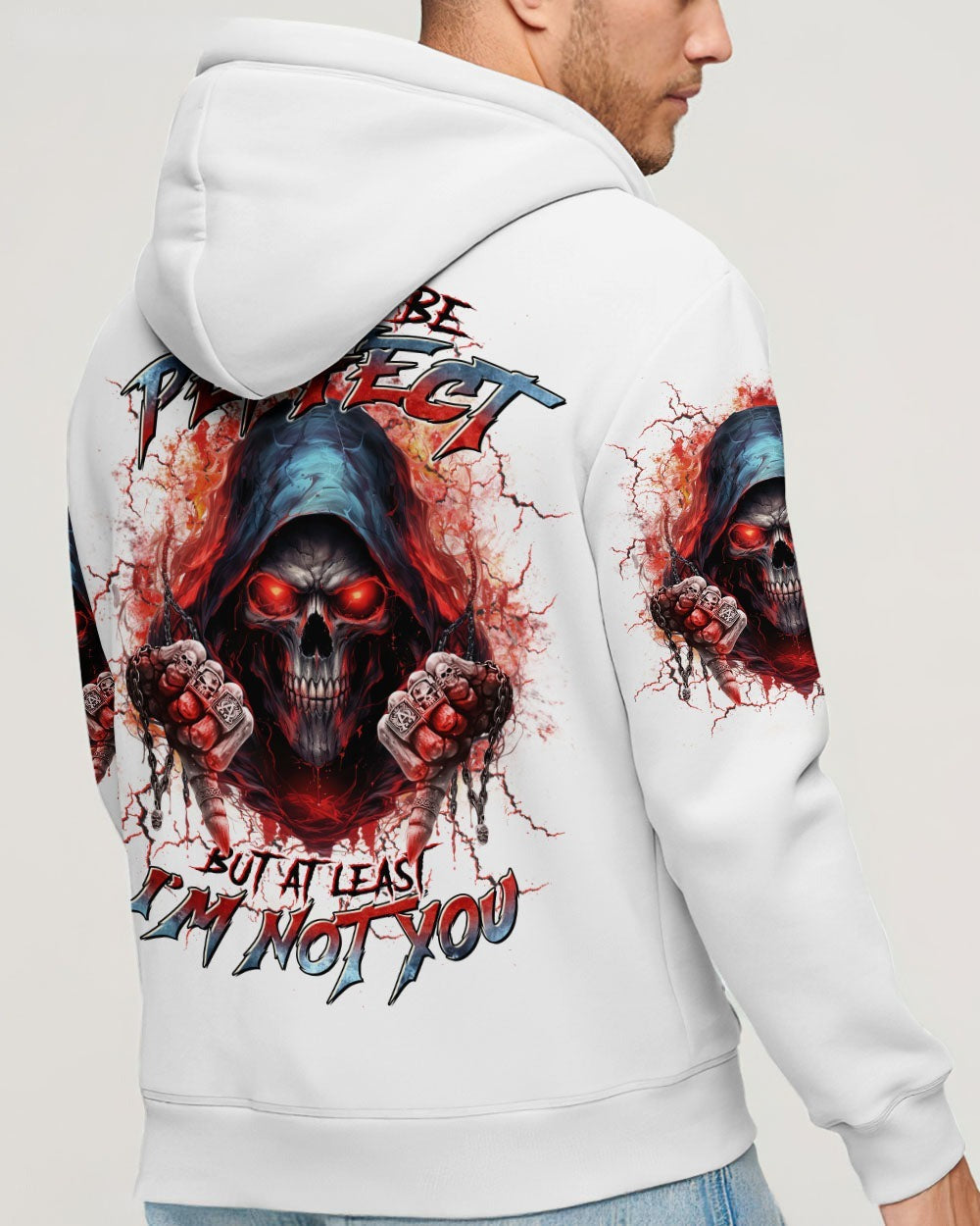 BLISSCORNERS I MAY NOT BE PERFECT SKULL REAPER ALL OVER PRINT