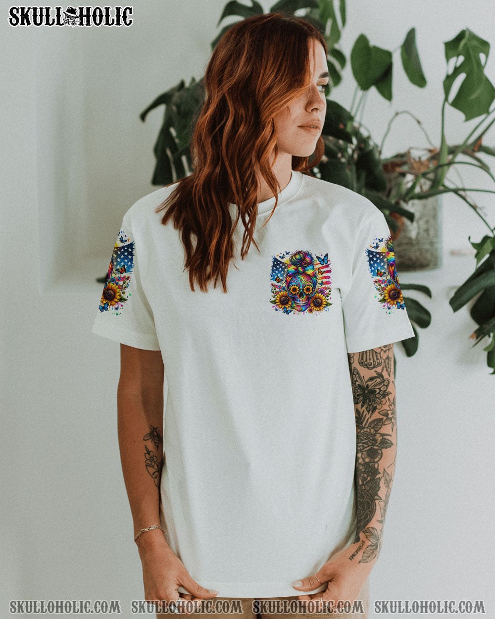 BLISSCORNERS I'M A B DON'T TRY ME FIRE MESSY BUN ALL OVER PRINT