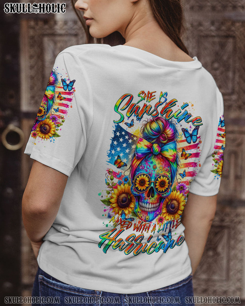 BLISSCORNERS I'M A B DON'T TRY ME FIRE MESSY BUN ALL OVER PRINT