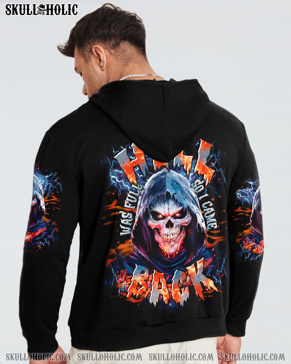 BLISSCORNERS HELL WAS FULL SO I CAME BACK SKULL REAPER  ALL OVER PRINT