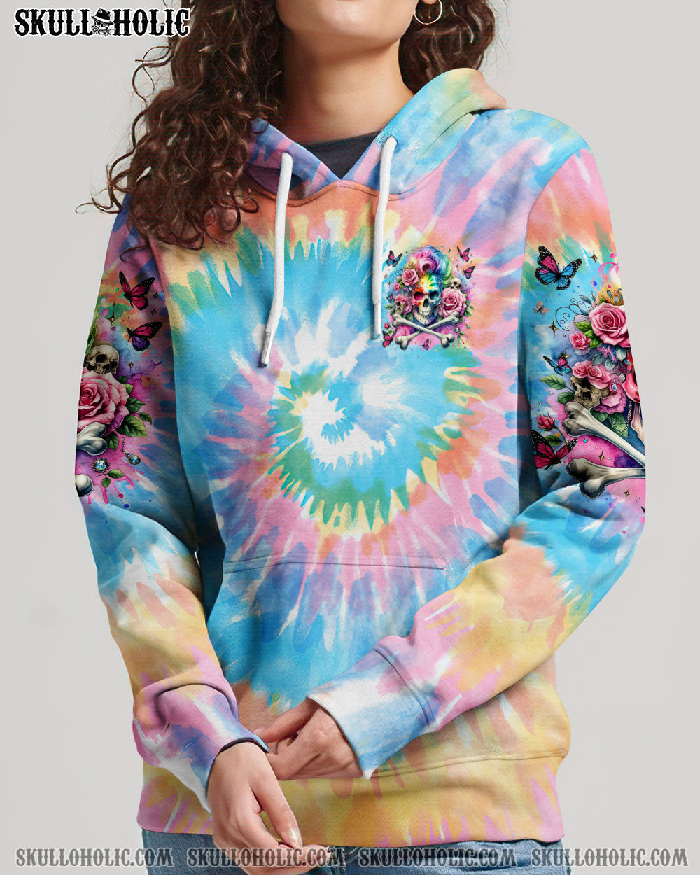 BLISSCORNERS ASSUMING I WAS LIKE MOST GIRLS SKULL MESSY BUN ALL OVER PRINT