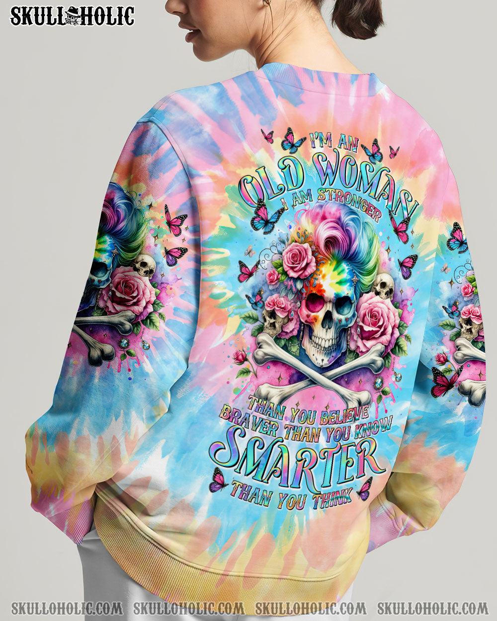 BLISSCORNERS ASSUMING I WAS LIKE MOST GIRLS SKULL MESSY BUN ALL OVER PRINT