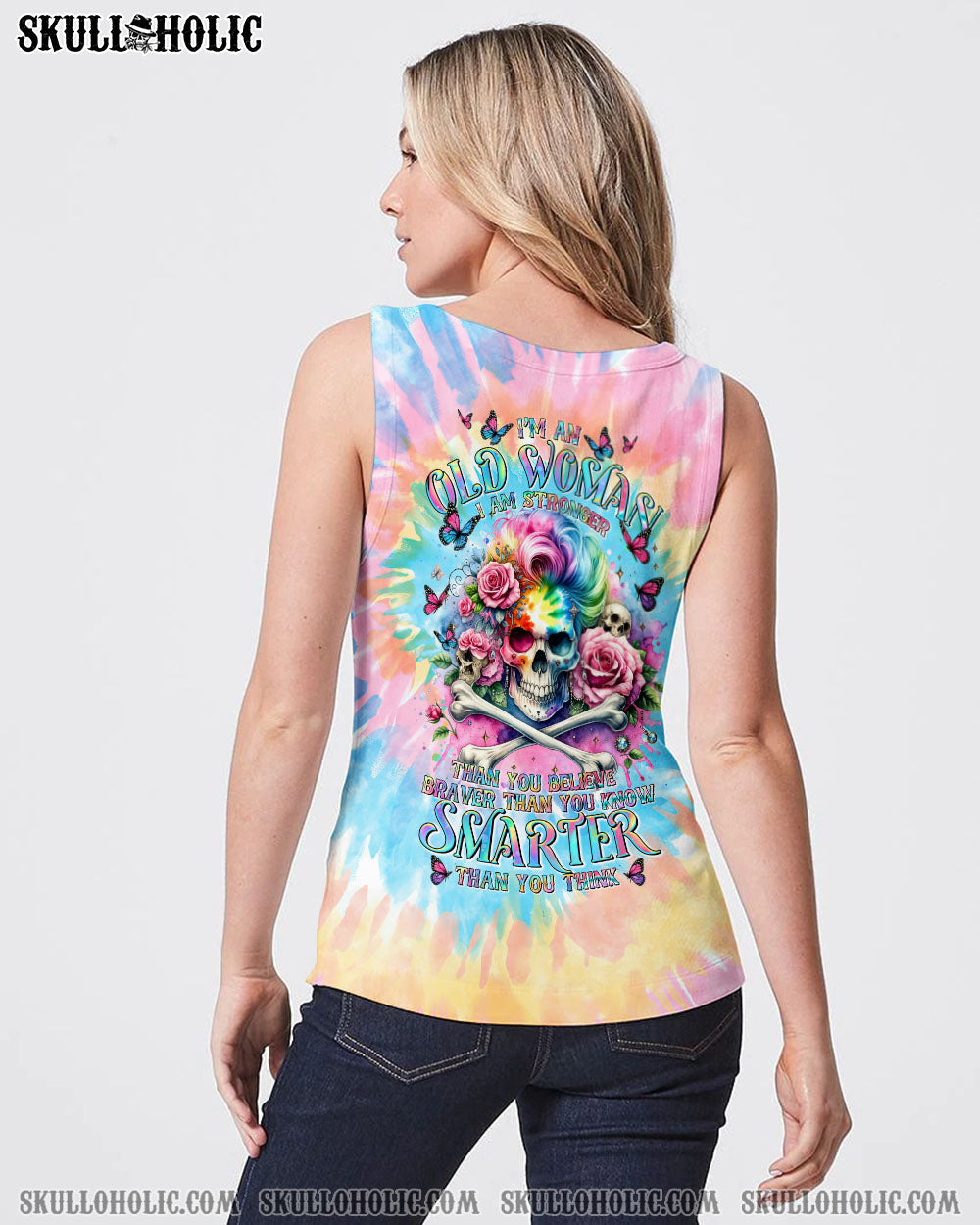 BLISSCORNERS ASSUMING I WAS LIKE MOST GIRLS SKULL MESSY BUN ALL OVER PRINT