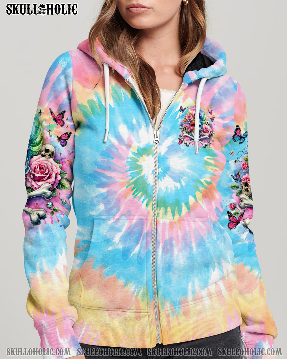 BLISSCORNERS ASSUMING I WAS LIKE MOST GIRLS SKULL MESSY BUN ALL OVER PRINT
