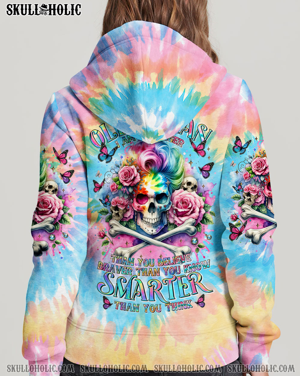 BLISSCORNERS ASSUMING I WAS LIKE MOST GIRLS SKULL MESSY BUN ALL OVER PRINT