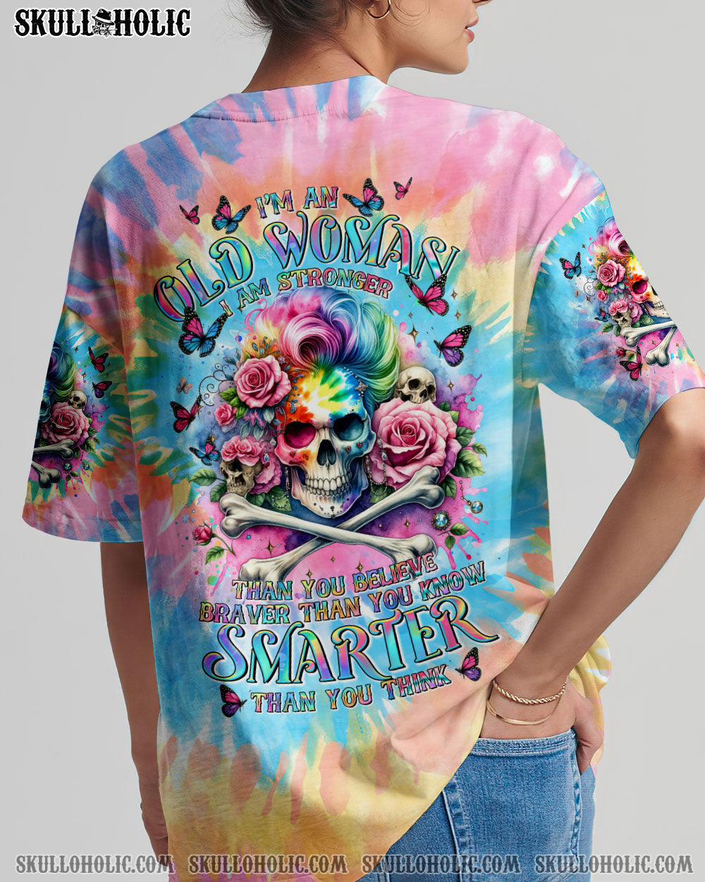 BLISSCORNERS ASSUMING I WAS LIKE MOST GIRLS SKULL MESSY BUN ALL OVER PRINT