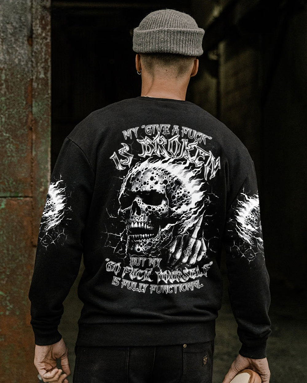 BLISSCORNERS MY GIVE A F IS BROKEN SKULL FIRE ALL OVER PRINT