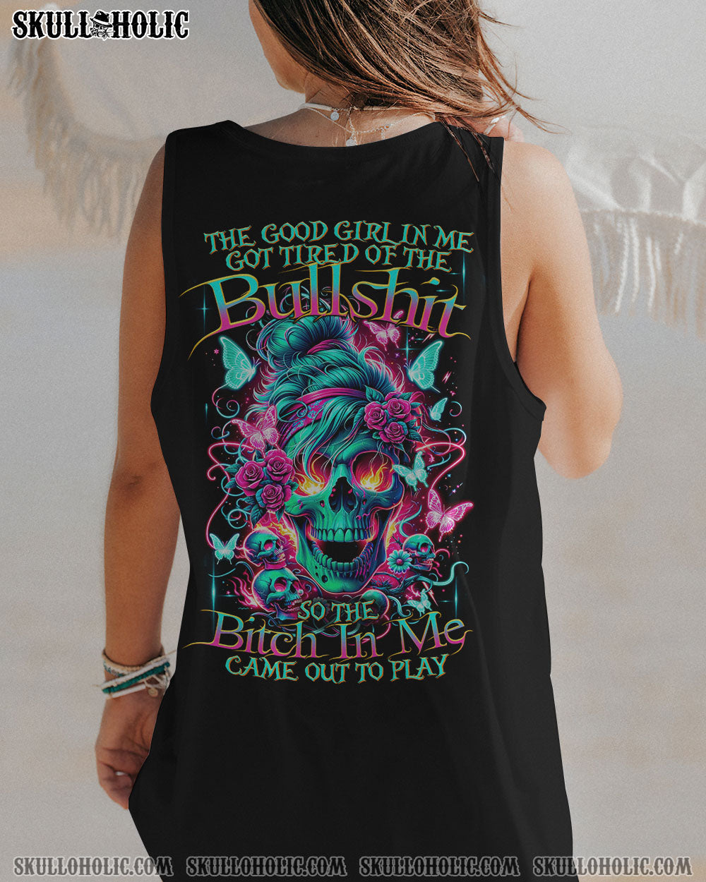 BLISSCORNERS I DON'T GIVE A F MESSY BUN ALL OVER PRINT