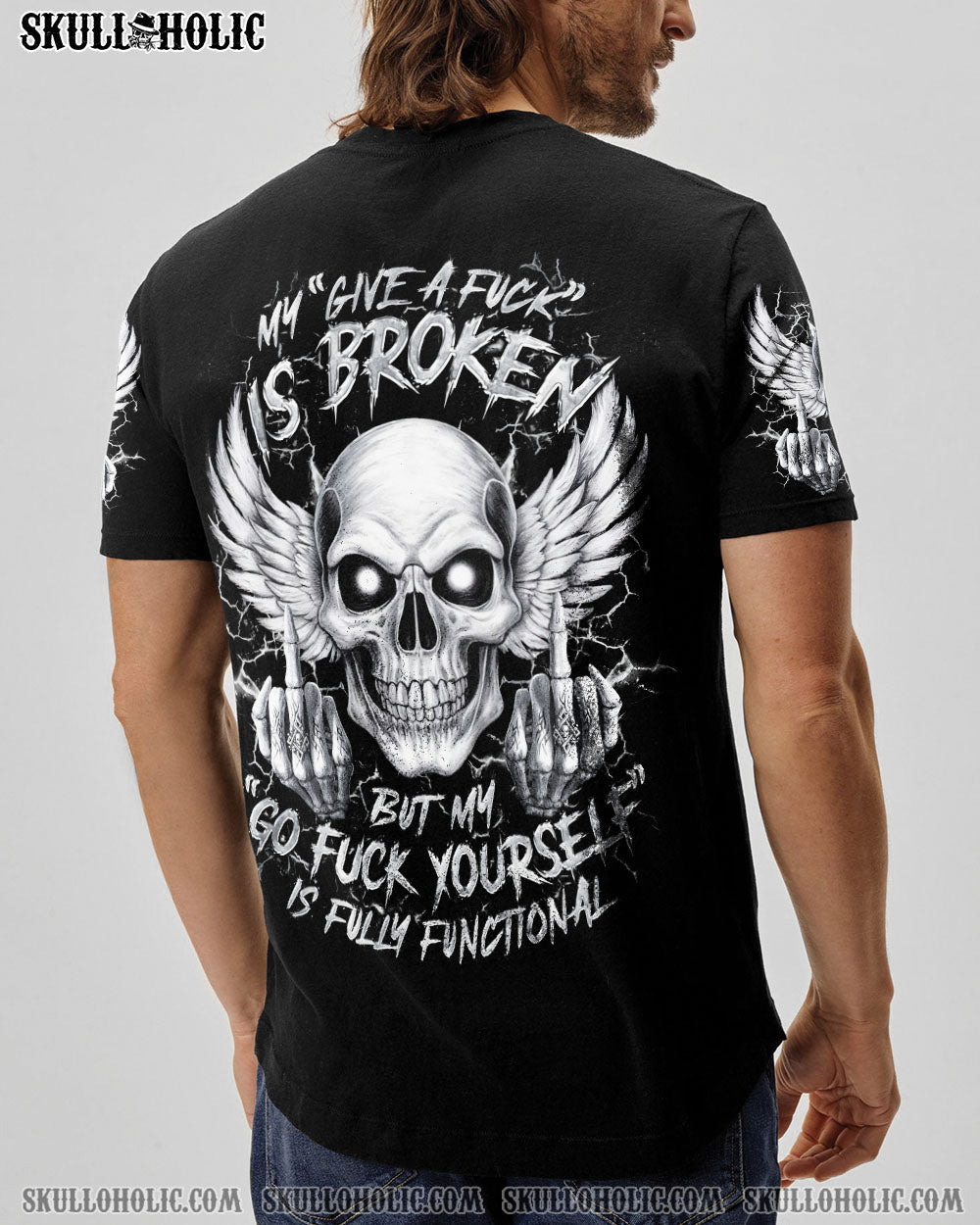 BLISSCORNERS MY GIVE A F IS BROKEN SKULL ALL OVER PRINT