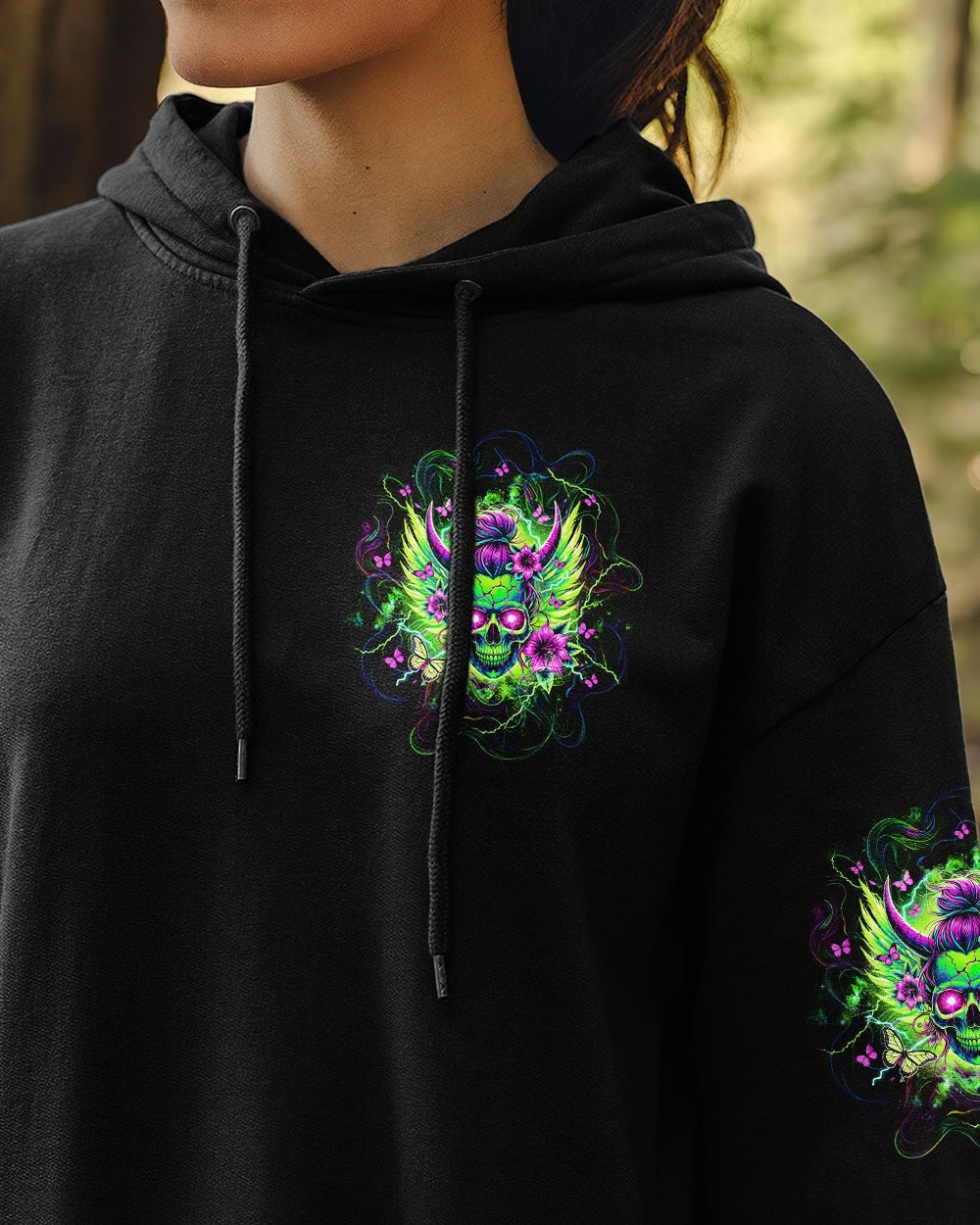 BLISSCORNERS BUT DID YOU DIE MOM LIFE SKULL MESSY BUN ALL OVER PRINT