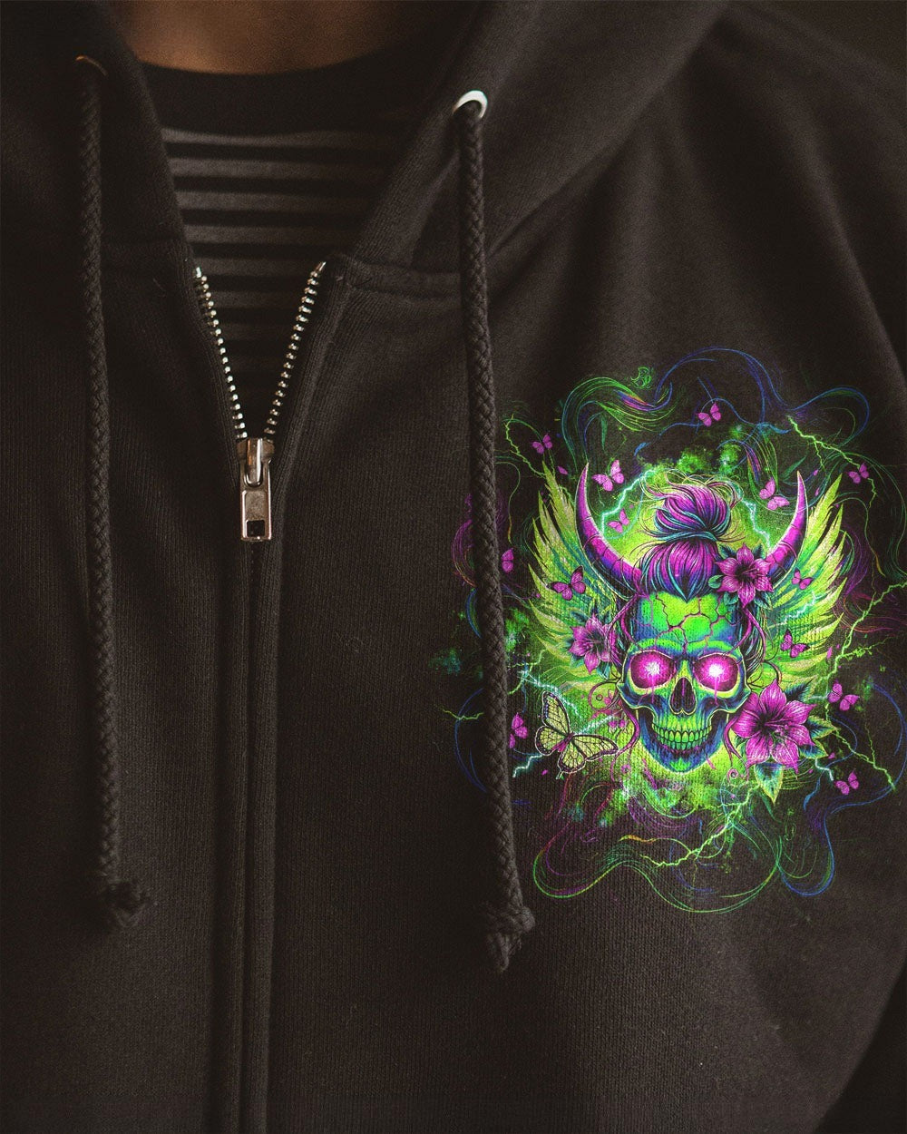 BLISSCORNERS BUT DID YOU DIE MOM LIFE SKULL MESSY BUN ALL OVER PRINT