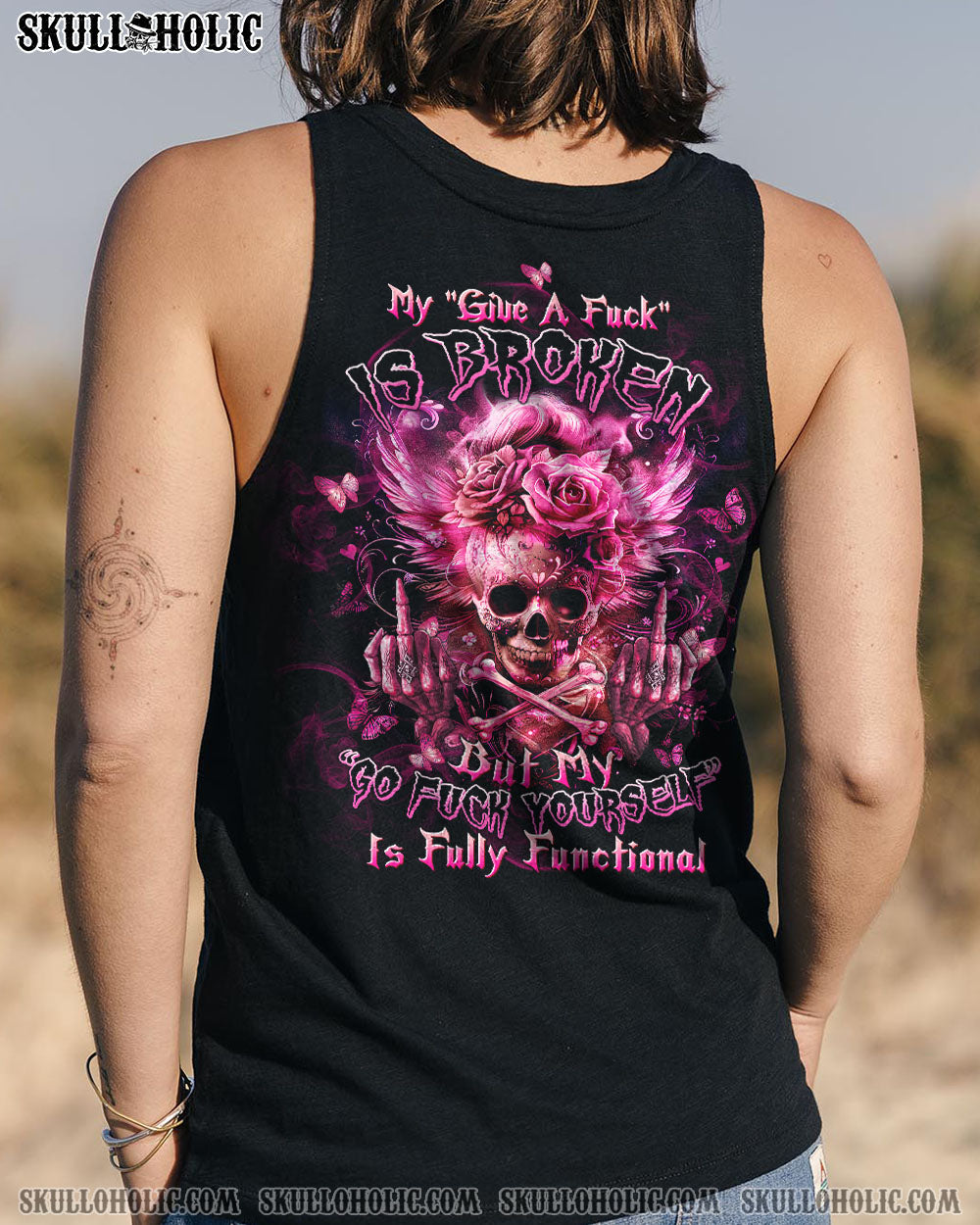 BLISSCORNERS THE GOOD GIRL IN ME MESSY BUN ALL OVER PRINT