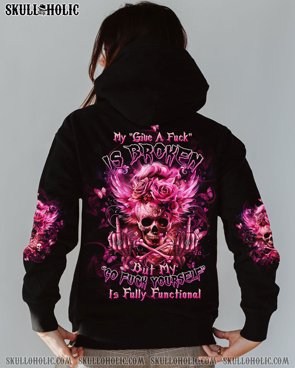 BLISSCORNERS THE GOOD GIRL IN ME MESSY BUN ALL OVER PRINT