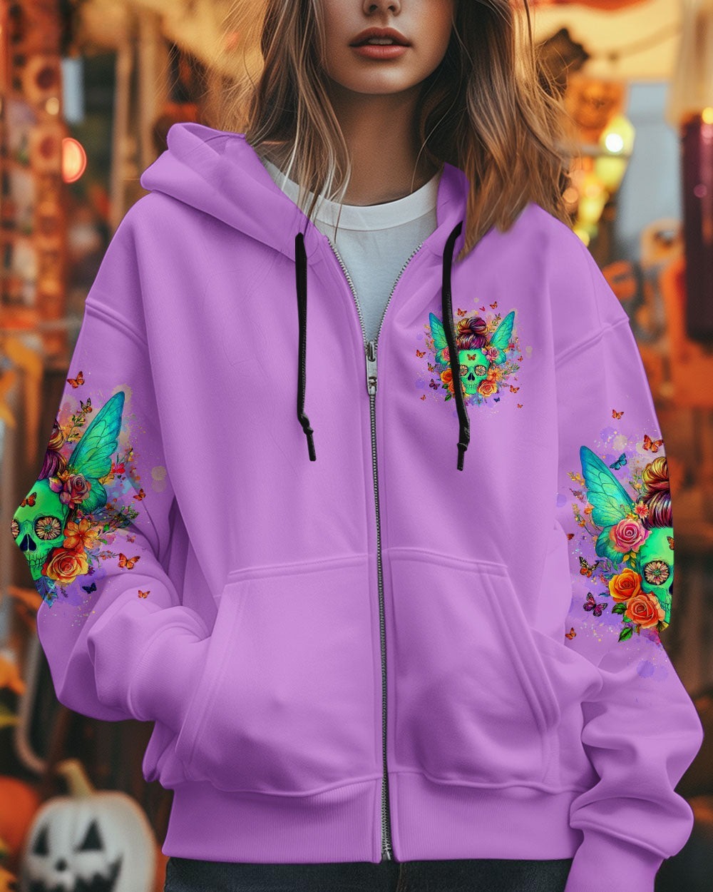 BLISSCORNERS KARMA FAIRY SKULL MESSY BUN ALL OVER PRINT