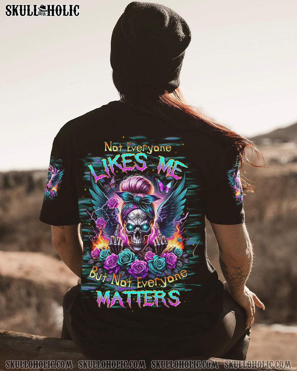 BLISSCORNERS THE GOOD GIRL IN ME MESSY BUN ALL OVER PRINT