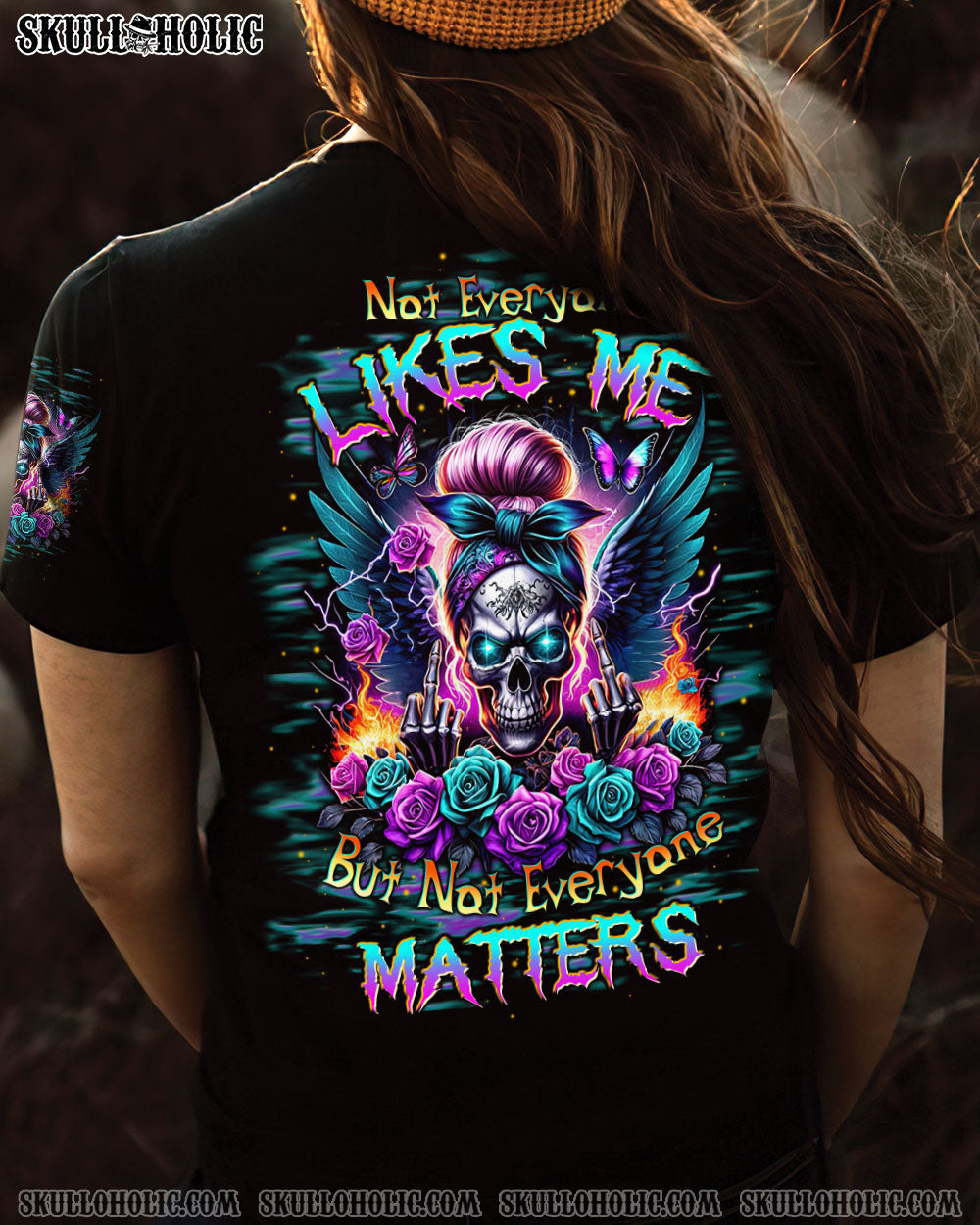 BLISSCORNERS THE GOOD GIRL IN ME MESSY BUN ALL OVER PRINT
