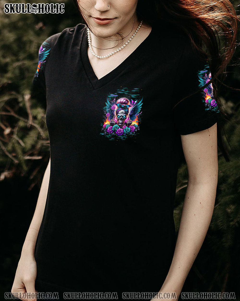 BLISSCORNERS THE GOOD GIRL IN ME MESSY BUN ALL OVER PRINT