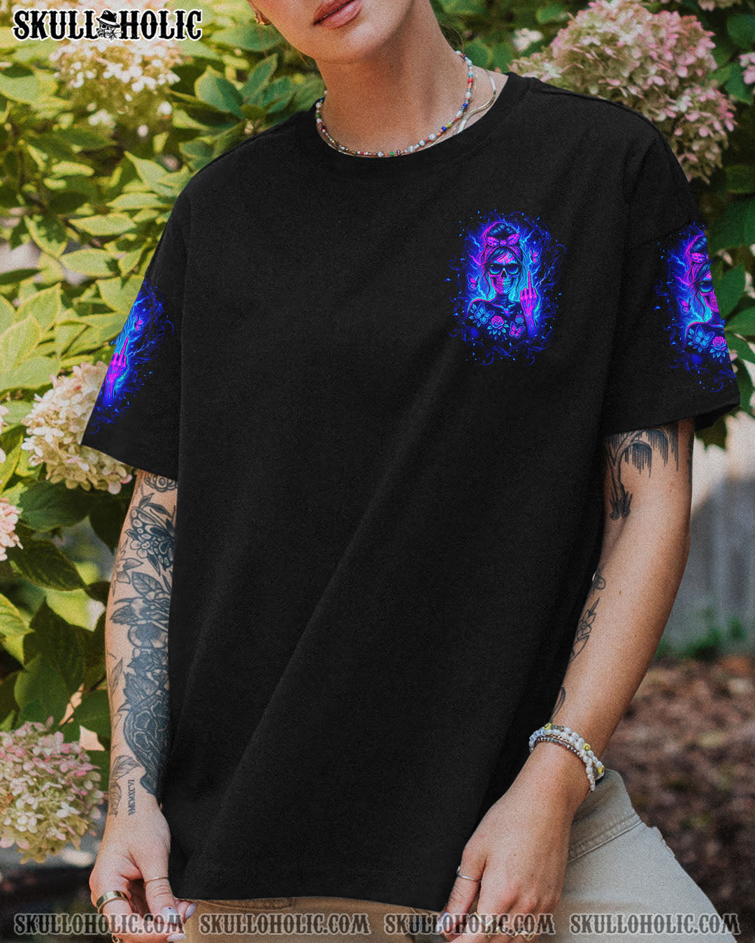 BLISSCORNERS YOU COULDN'T HANDLE ME MESSY BUN ALL OVER PRINT
