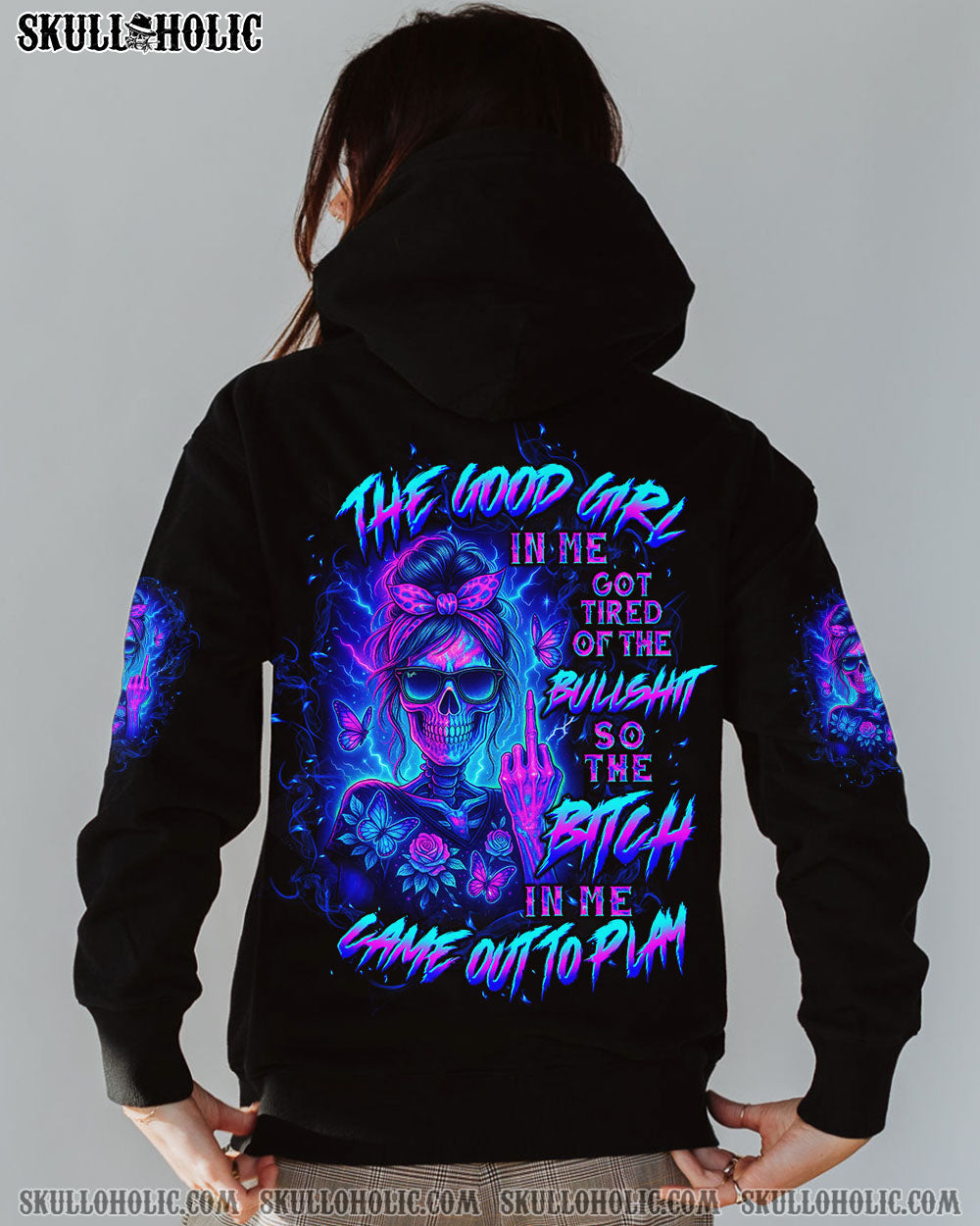 BLISSCORNERS YOU COULDN'T HANDLE ME MESSY BUN ALL OVER PRINT