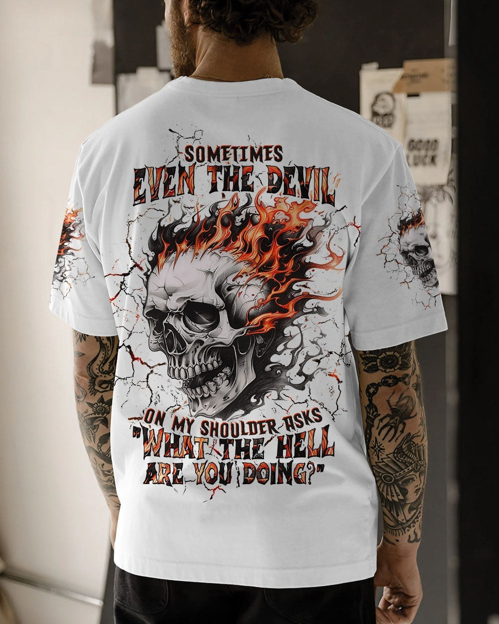 BLISSCORNERS SOMETIMES EVEN THE DEVIL ALL OVER PRINT