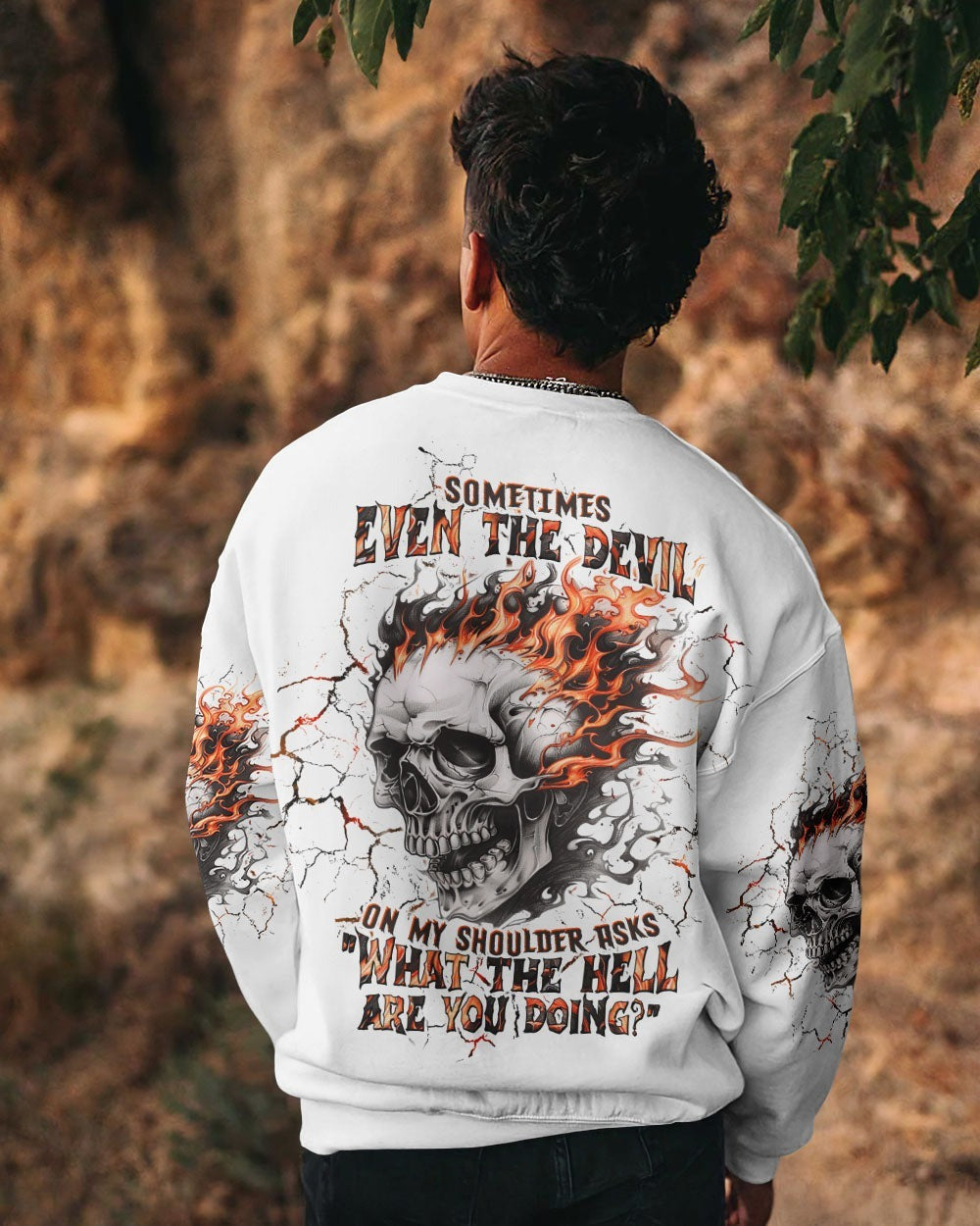 BLISSCORNERS SOMETIMES EVEN THE DEVIL ALL OVER PRINT