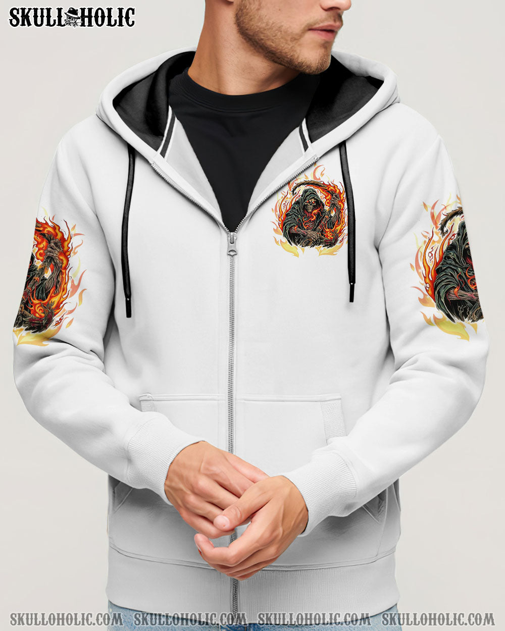 BLISSCORNERS OF COURSE I'M GOING TO HELL SKULL REAPER ALL OVER PRINT