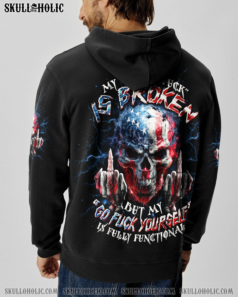 BLISSCORNERS MY GIVE A F IS BROKEN SKULL ALL OVER PRINT