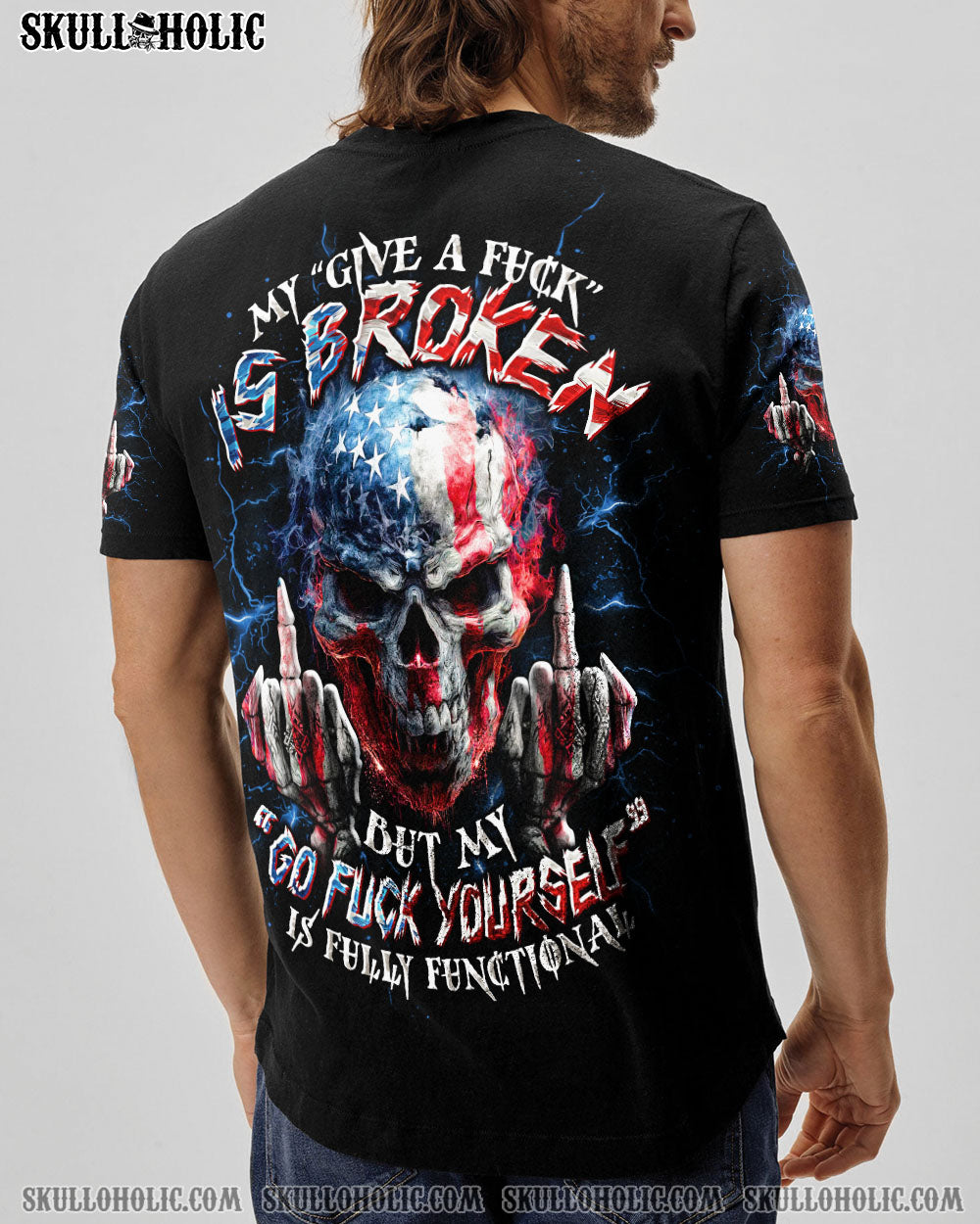 BLISSCORNERS MY GIVE A F IS BROKEN SKULL ALL OVER PRINT