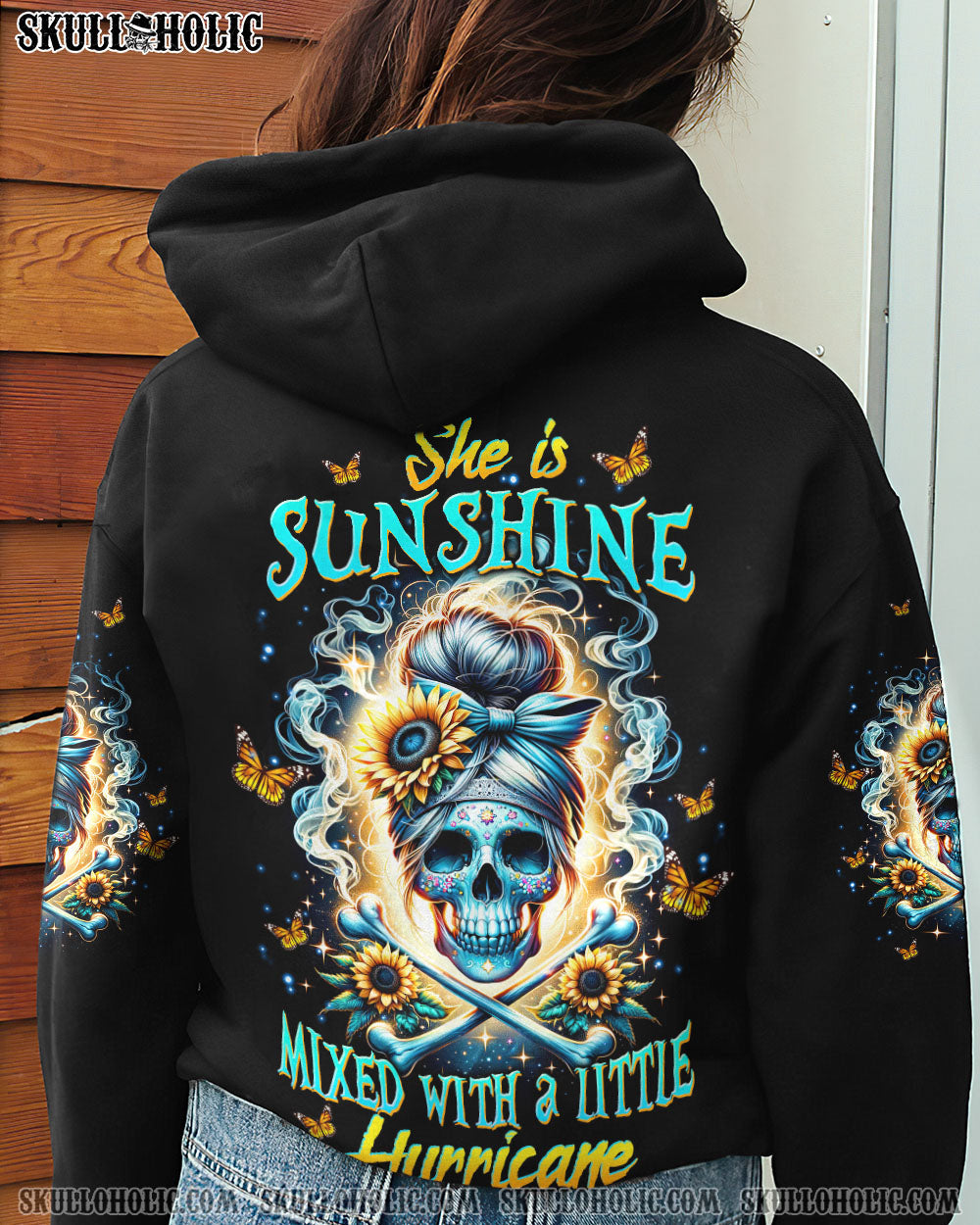 BLISSCORNERS DON'T TRY TO FIGURE ME OUT MESSY BUN ALL OVER PRINT