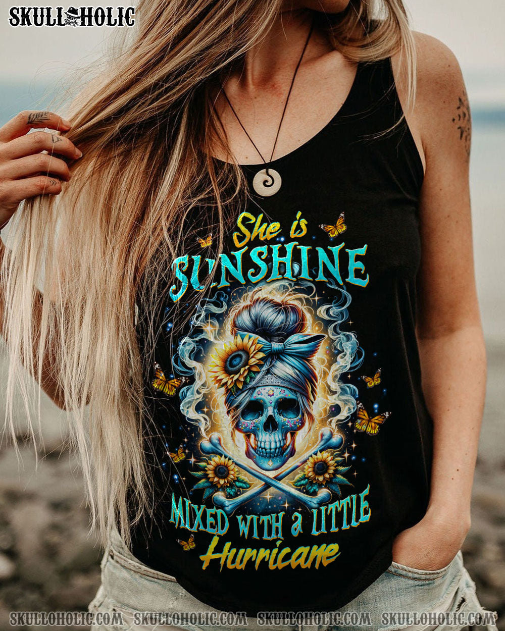 BLISSCORNERS DON'T TRY TO FIGURE ME OUT MESSY BUN ALL OVER PRINT