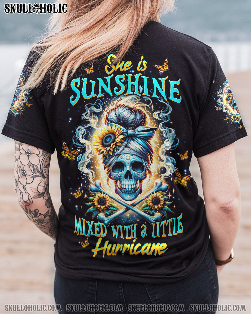 BLISSCORNERS DON'T TRY TO FIGURE ME OUT MESSY BUN ALL OVER PRINT