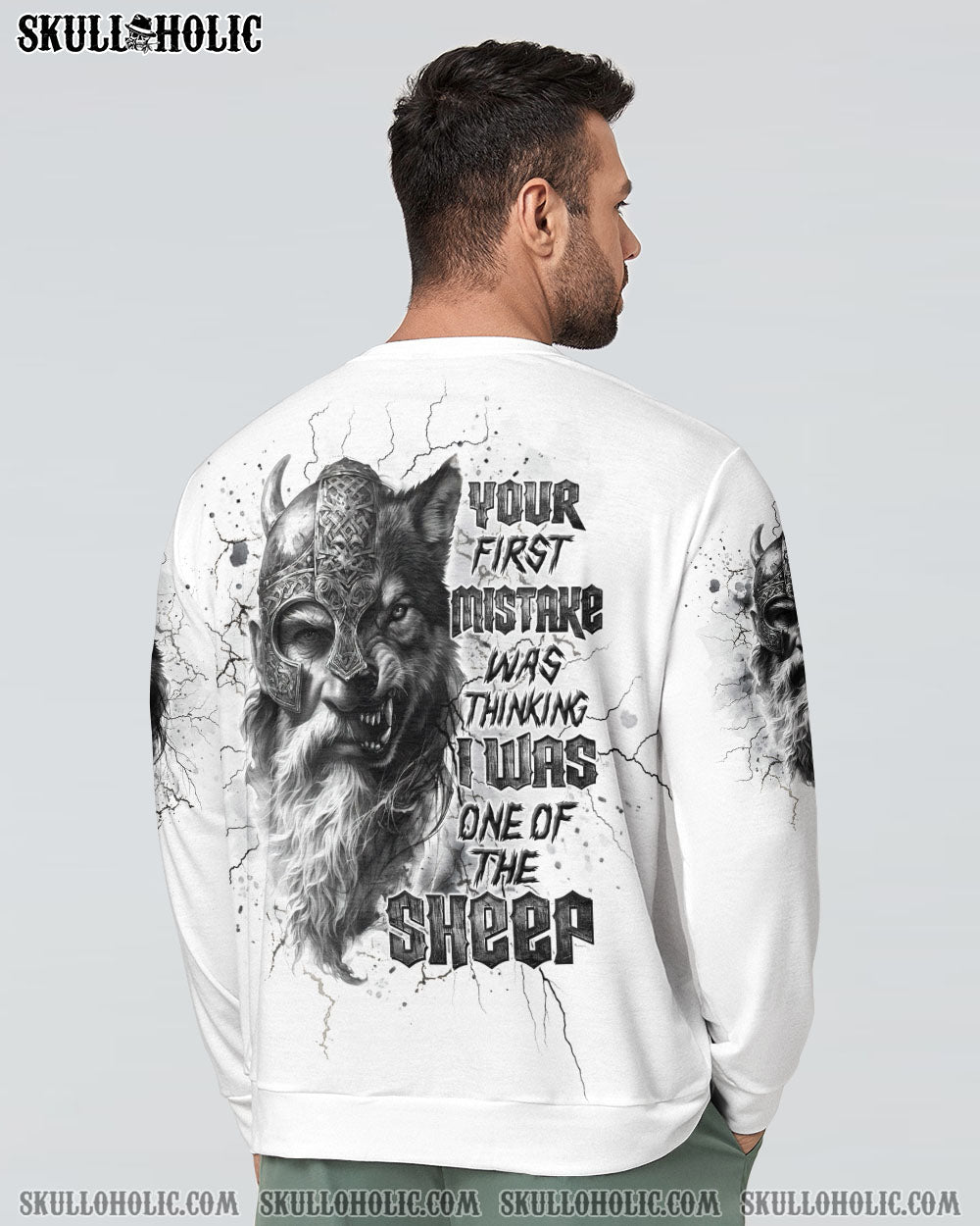 BLISSCORNERS YOUR FIRST MISTAKE WOLF SKULL VIKING ALL OVER PRINT