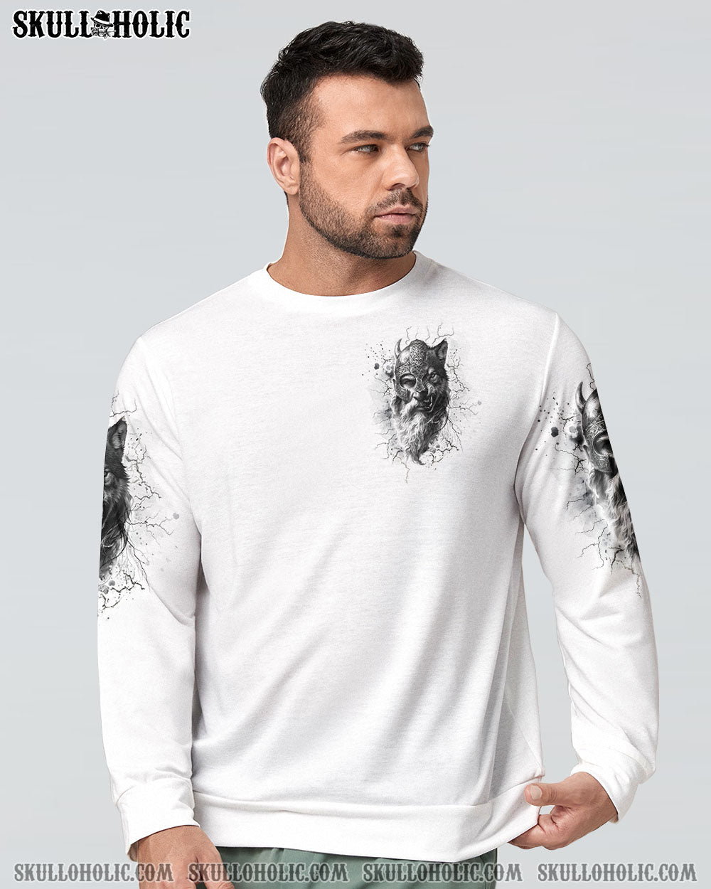 BLISSCORNERS YOUR FIRST MISTAKE WOLF SKULL VIKING ALL OVER PRINT