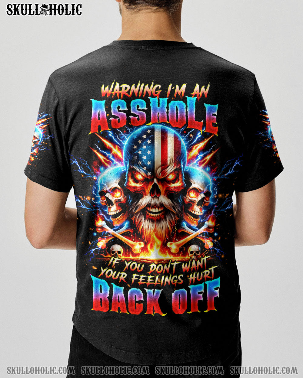 BLISSCORNERS WARNING I'M AN A OLD SKULL ALL OVER PRINT