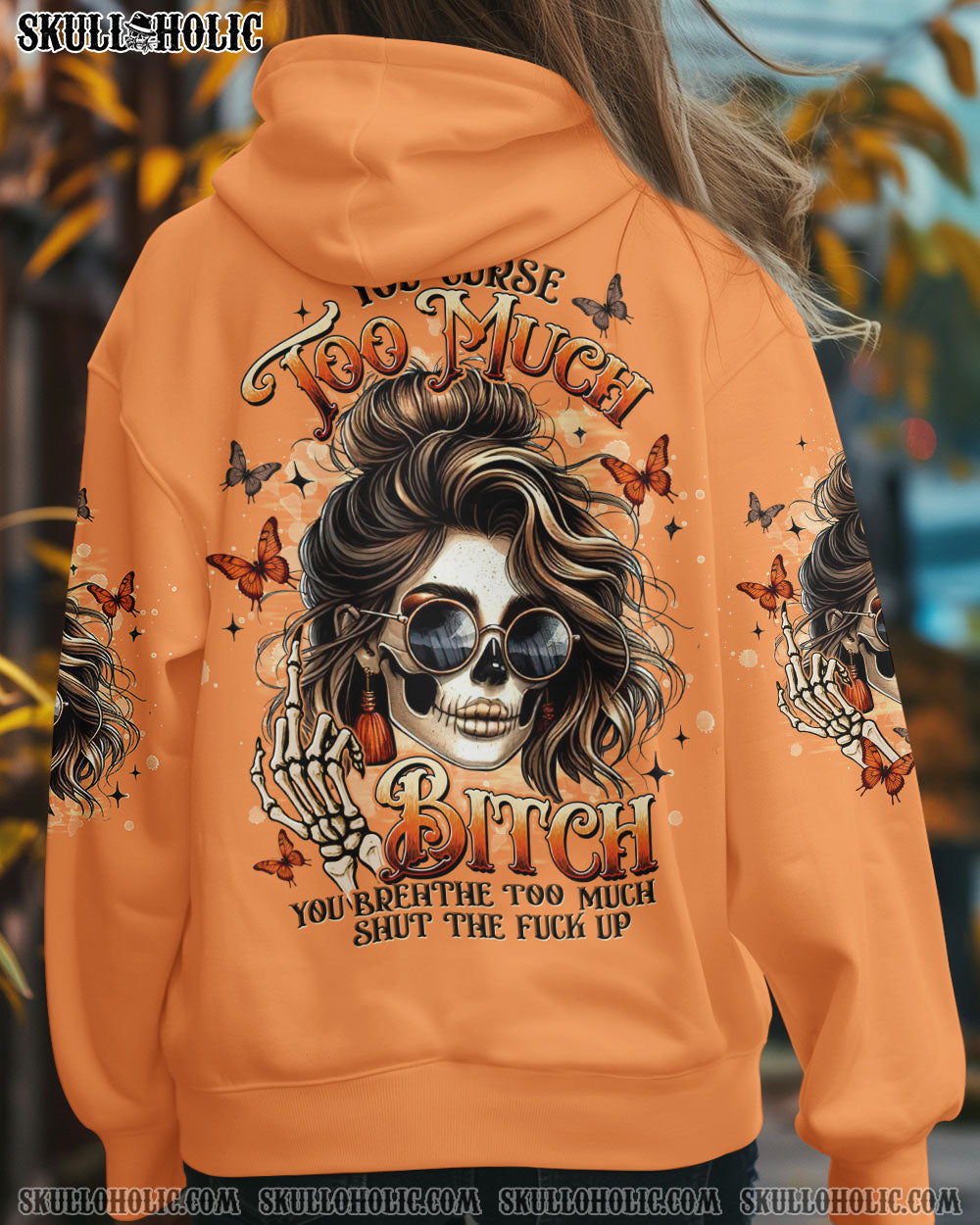 BLISSCORNERS YOU CURSE TOO MUCH SKULL LADY ALL OVER PRINT