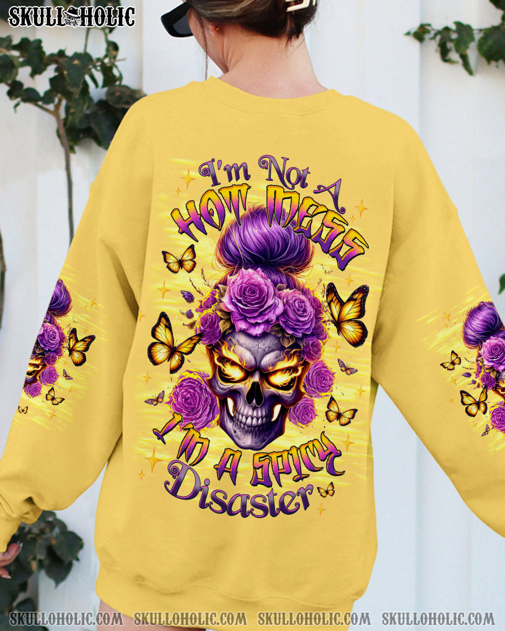 BLISSCORNERS MY ALONE TIME IS FOR EVERYONE'S SAFETY MESSY BUN ALL OVER PRINT