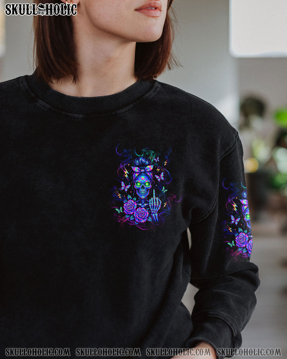 BLISSCORNERS YOU COULDN'T HANDLE ME MESSY BUN ALL OVER PRINT