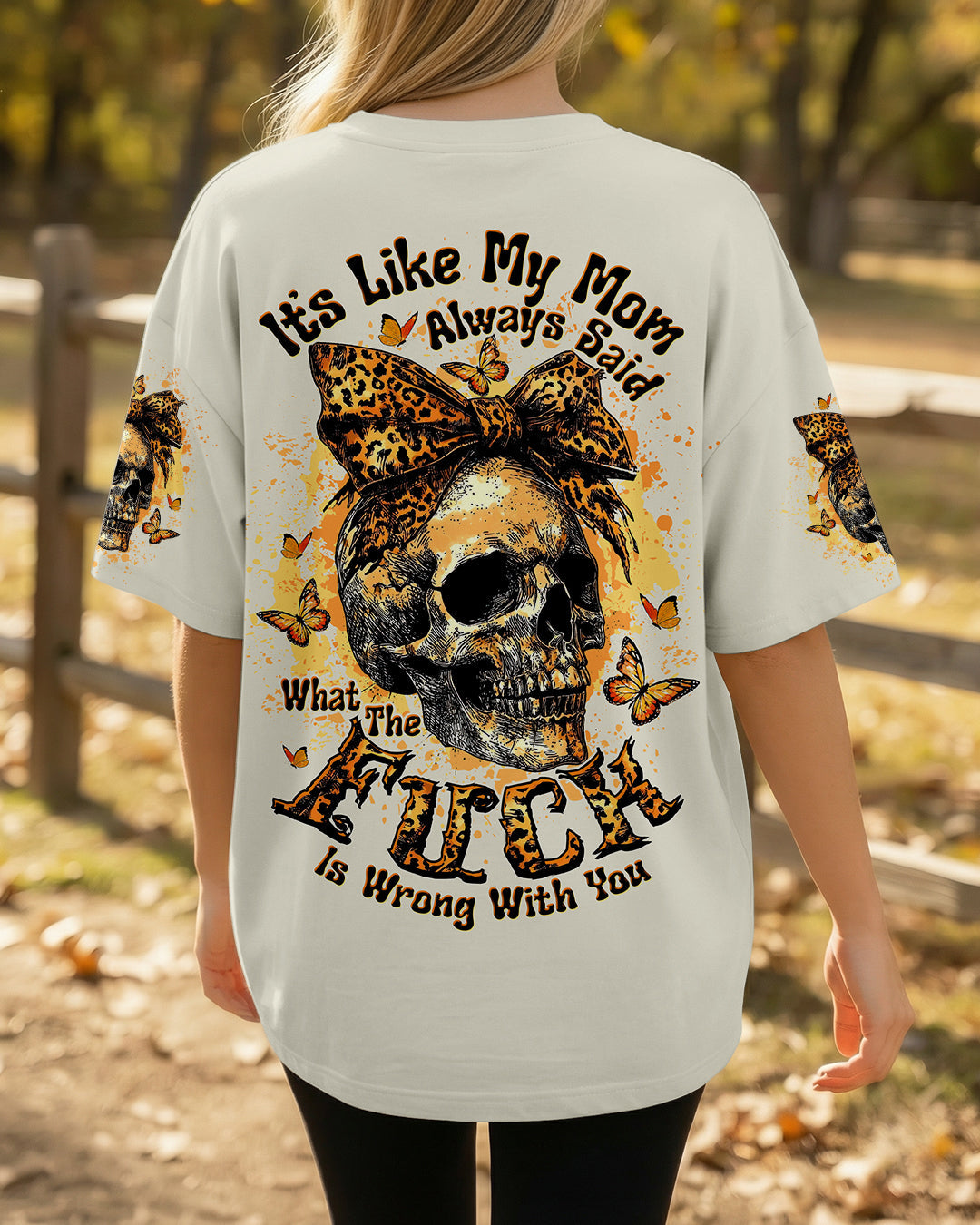 BLISSCORNERS IT'S LIKE MY MOM ALWAYS SAID SKULL ALL OVER PRINT