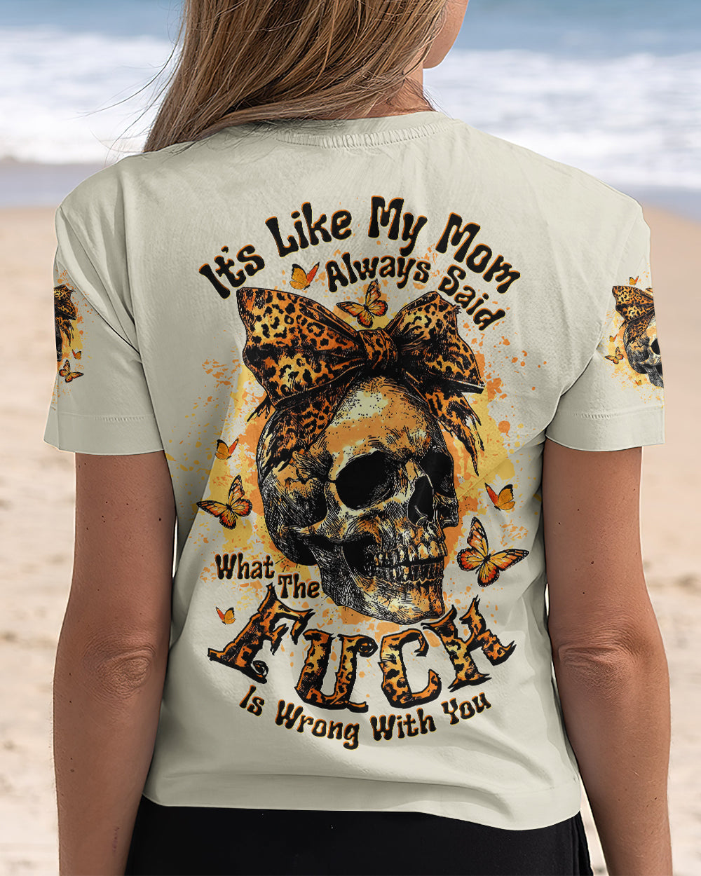 BLISSCORNERS IT'S LIKE MY MOM ALWAYS SAID SKULL ALL OVER PRINT