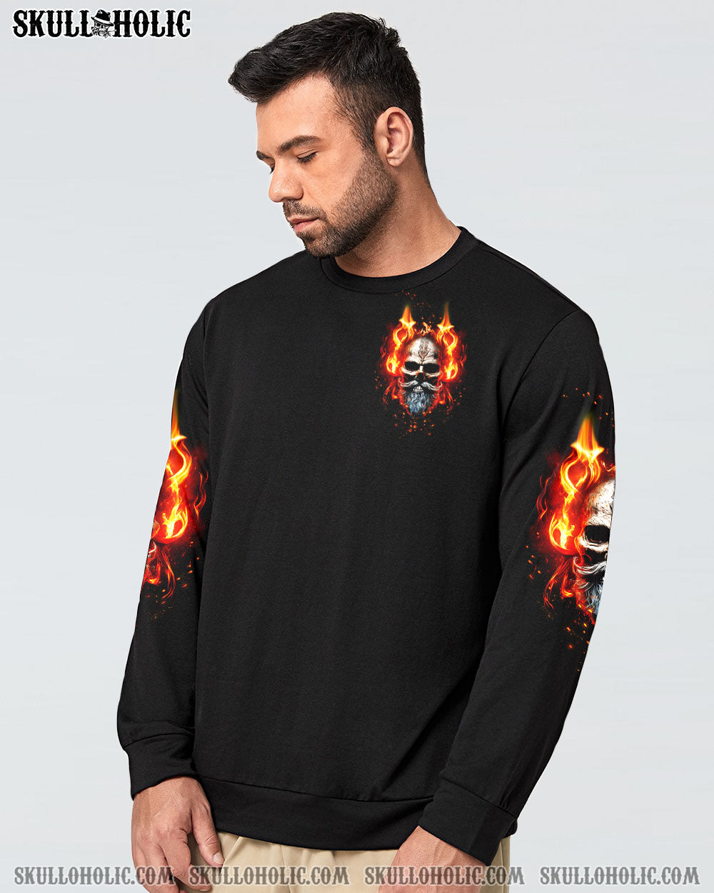 BLISSCORNERS I AM A GRUMPY OLD MAN FIRE SKULL ALL OVER PRINT