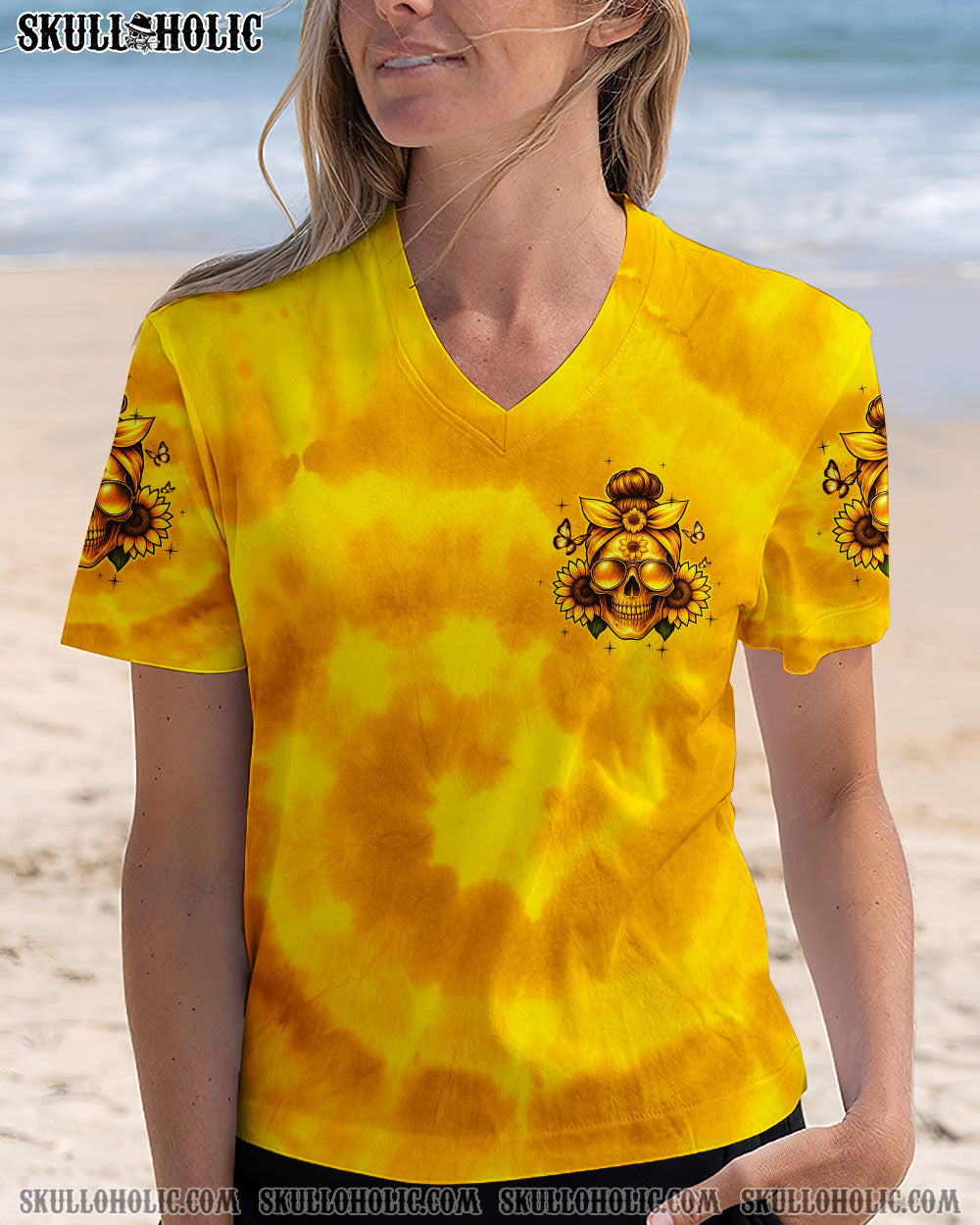 BLISSCORNERS NAH I'M GOOD MESSY BUN SKULL ALL OVER PRINT