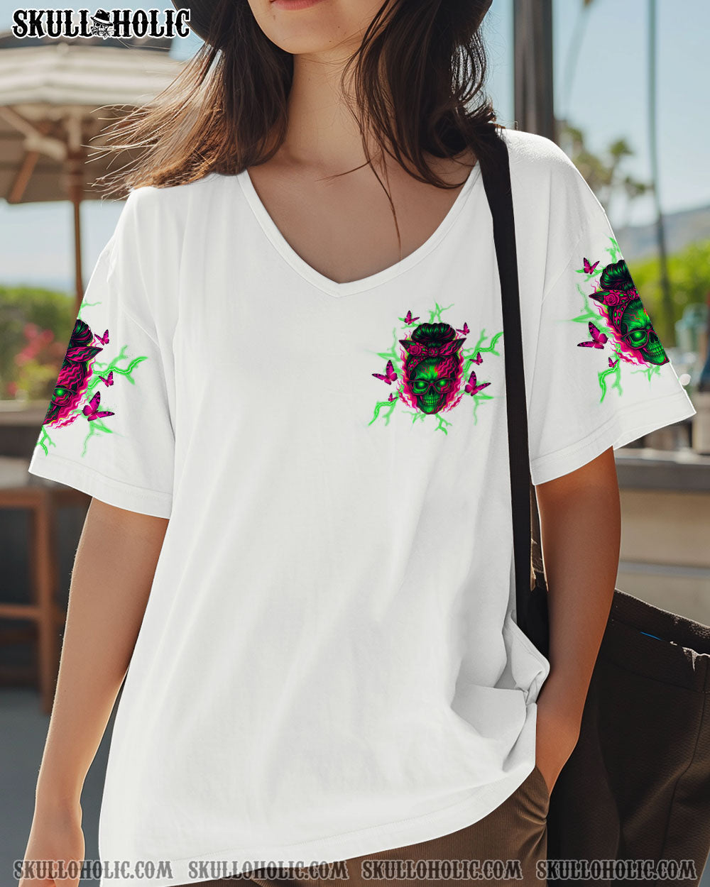 BLISSCORNERS ASSUMING I WAS LIKE MOST GIRLS MESSY BUN SKULL ALL OVER PRINT