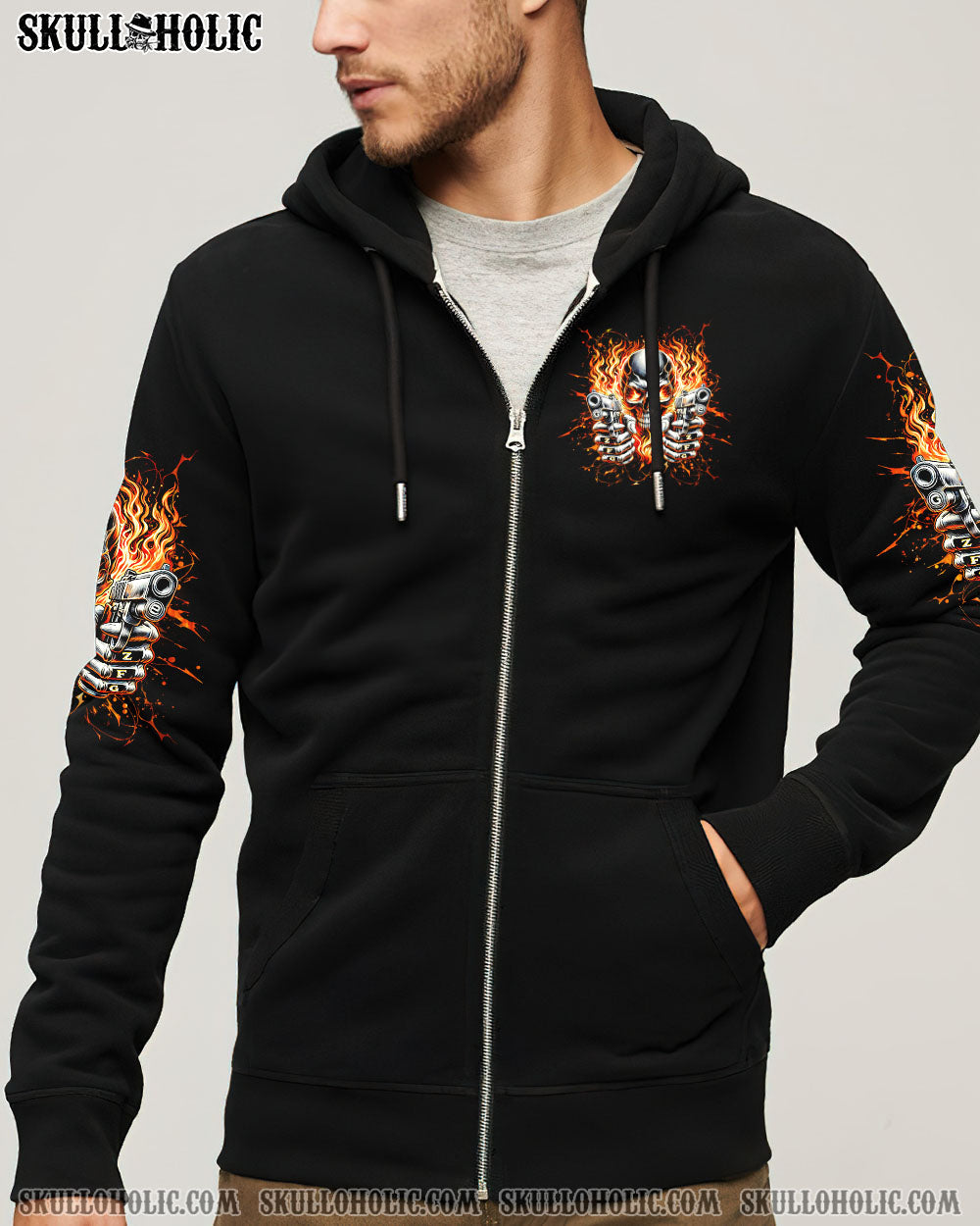 BLISSCORNERS DILLIGAF SKULL FIRE  ALL OVER PRINT