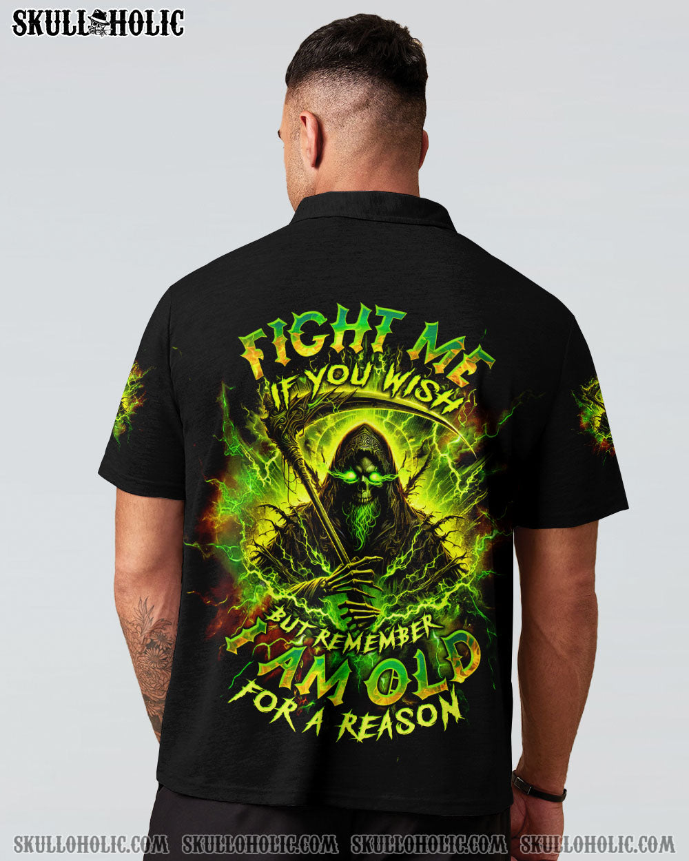 BLISSCORNERS FIGHT ME IF YOU WISH REAPER SKULL ALL OVER PRINT -  TLTW0702252
