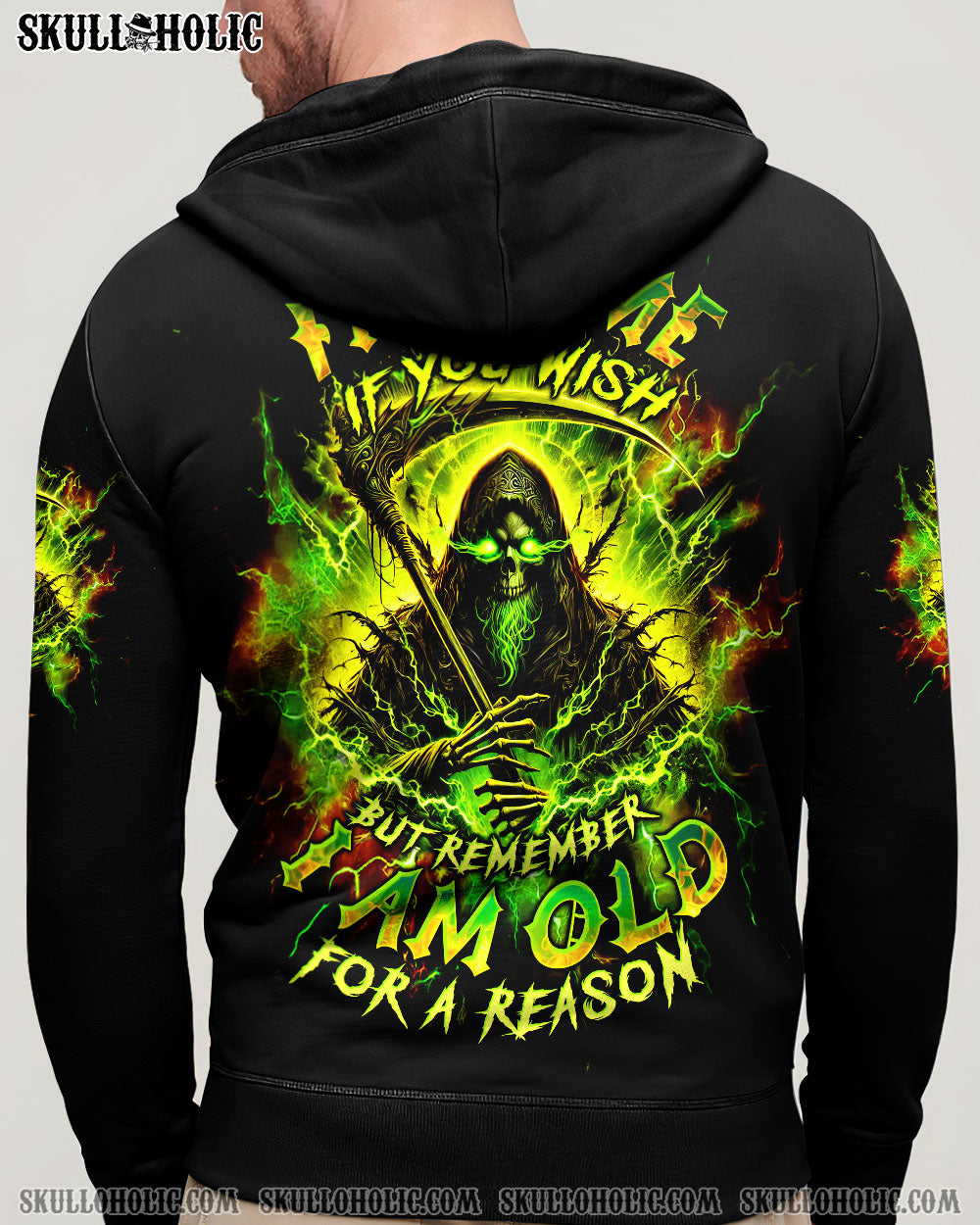 BLISSCORNERS FIGHT ME IF YOU WISH REAPER SKULL ALL OVER PRINT -  TLTW0702252