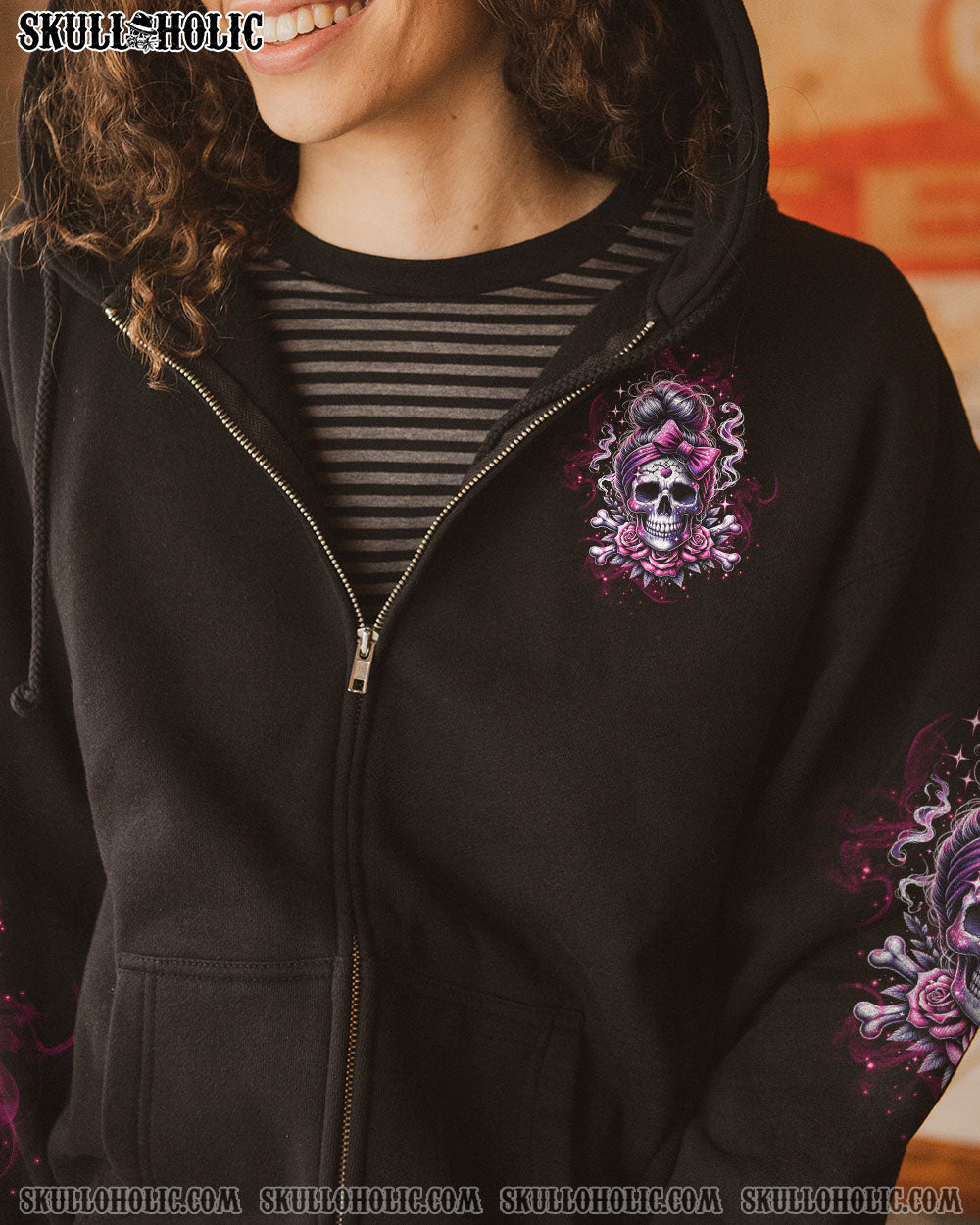 BLISSCORNERS I'M A B DON'T TRY ME MESSY BUN ROSE ALL OVER PRINT