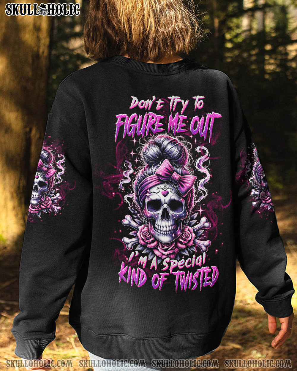 BLISSCORNERS I'M A B DON'T TRY ME MESSY BUN ROSE ALL OVER PRINT