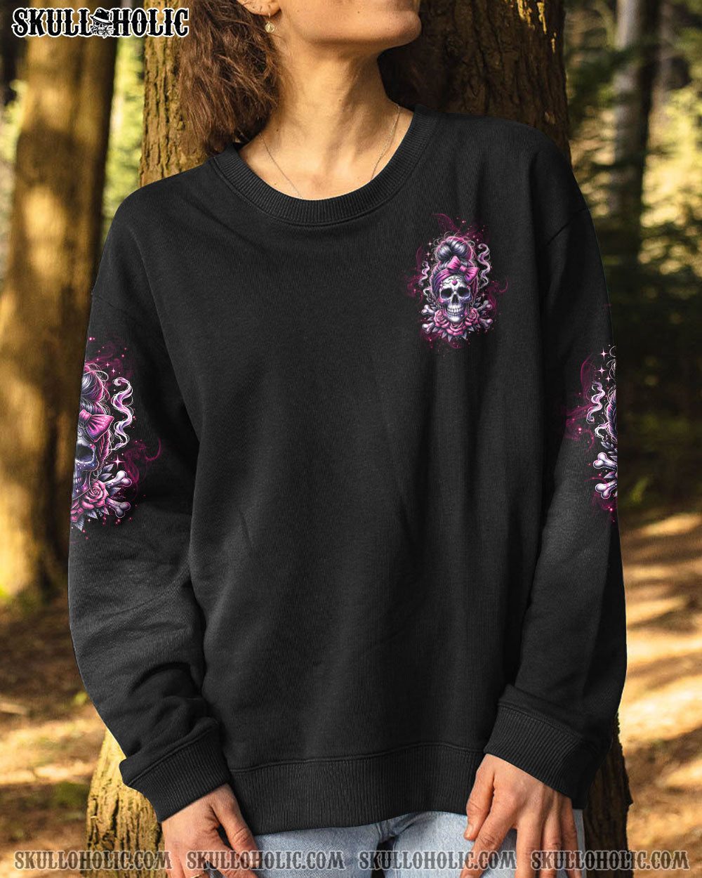 BLISSCORNERS I'M A B DON'T TRY ME MESSY BUN ROSE ALL OVER PRINT