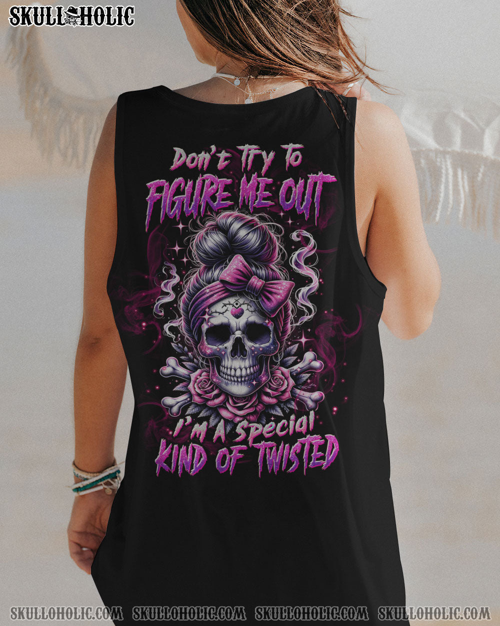 BLISSCORNERS I'M A B DON'T TRY ME MESSY BUN ROSE ALL OVER PRINT